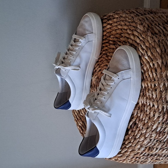 Vince Mens Fulton White/Navy Leather/Suede Athleisure/Fashion‎ Sneakers 9